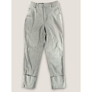 The Script Claudia Linen Blend Pants Size 2 Sage Green Italian Fabric Cropped